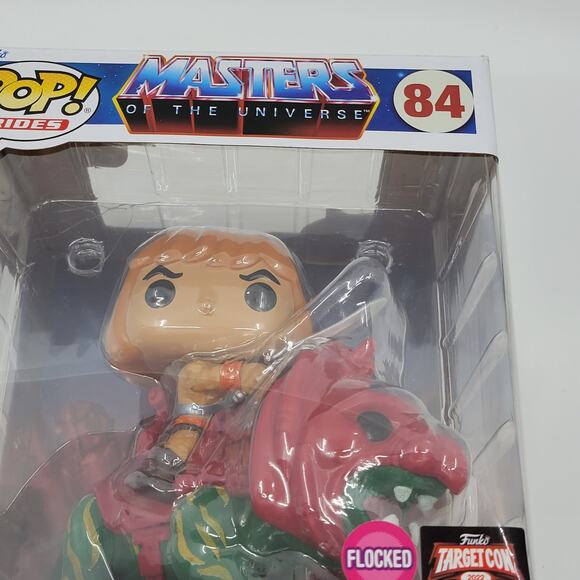 Funko pop! Rides, Master of the Universe, He-Man on Battle Cat, Flocked #84 New - Picture 4 of 8